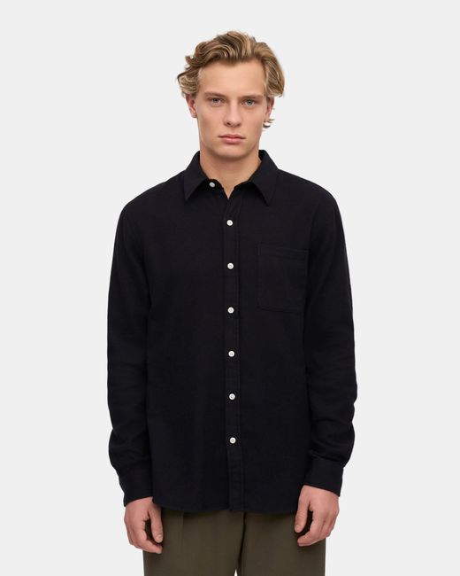 COLORFUL STANDARD Black Organic Flannel Shirt for men