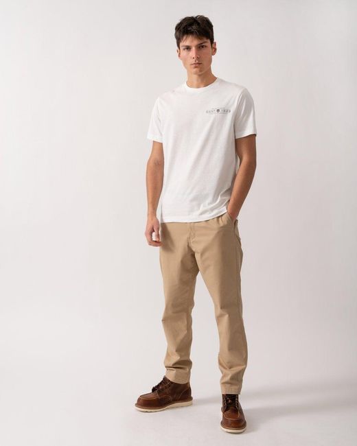 Gant White Short Sleeve Printed Graphic T-Shirt for men