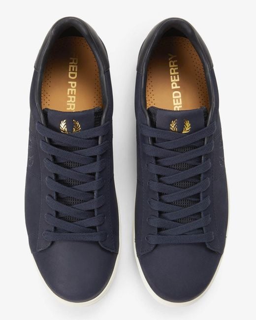 Fred Perry Blue Spencer Nubuck Trainers for men