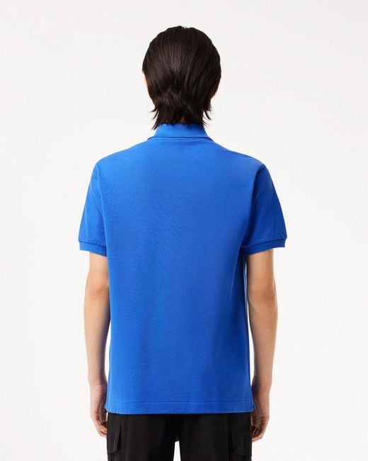 Lacoste Blue Original L.12.12 Petit Pique Cotton Polo Shirt for men