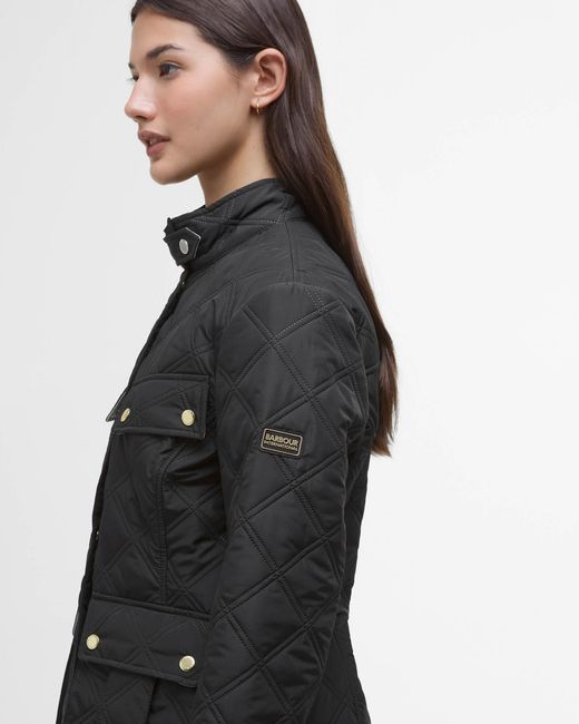 Barbour Black Halsey Quilted Jacket