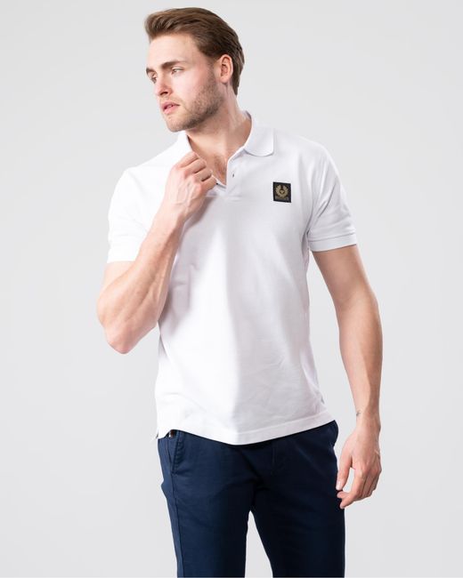 Belstaff White Short Sleeved Polo for men