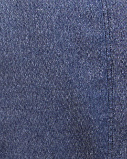 Barbour Blue Piligan Herringbone Denim Overshirt for men