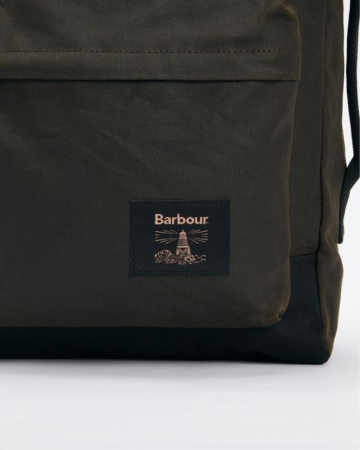 Barbour Black Field Wax Backpack