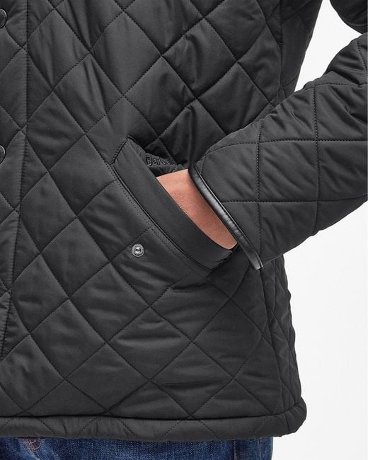 Barbour Gray Powell Quilted Jacket for men