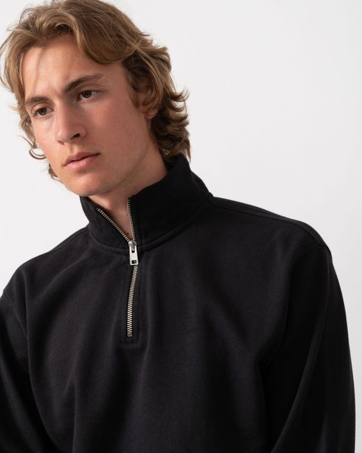 Woolrich Black American Half Zip Sweatershirt Size: S for men
