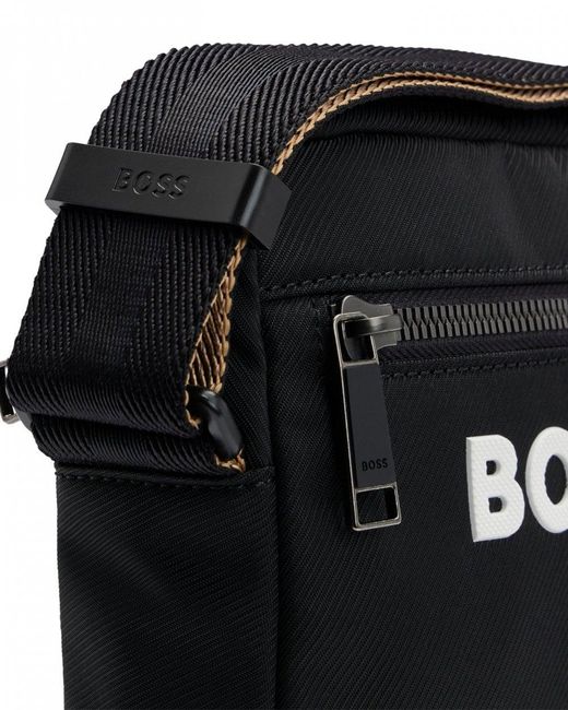 Boss Black Catch 3.0 Crossbody Bag With Signature-stripe Strap Nos for men