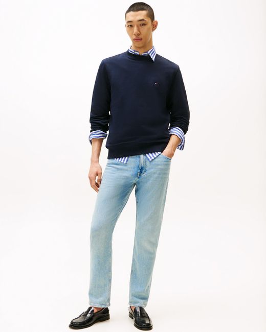 Tommy Hilfiger Blue Essential Terry Cotton Crew Neck for men