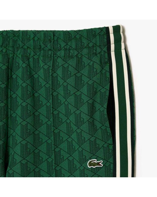 Lacoste Paris Monogram Jacquard Track Pants in Green for Men Lyst UK