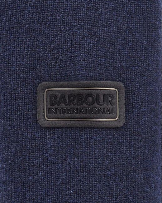 Barbour Blue Crawley Funnel Neck Jumper Size: M for men