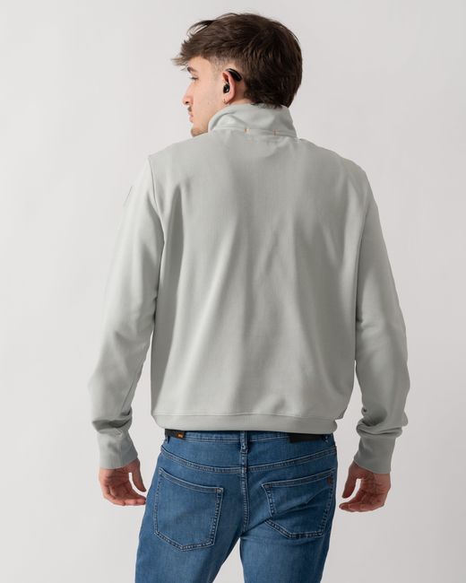 Parajumpers Gray Broad Peak 1/4 Zip Sweatshirt for men