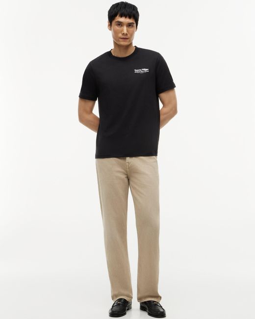 Tommy Hilfiger Black Nautical Back Graphic T-Shirt for men