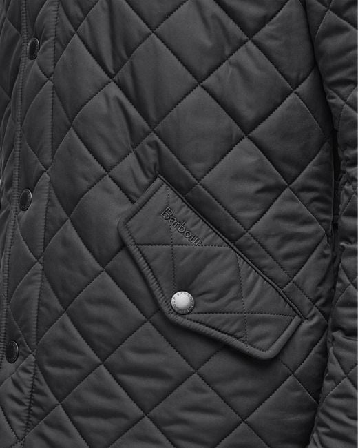 Barbour Gray Powell Quilted Jacket for men