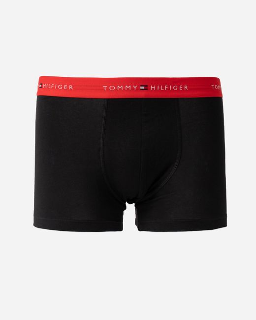 Tommy Hilfiger Black 3-Pack Logo Waistband Trunks for men
