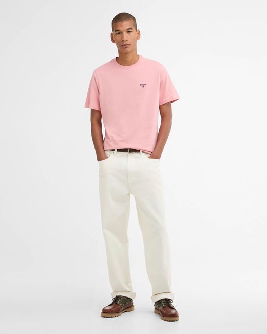 Barbour Pink Sports T-Shirt for men