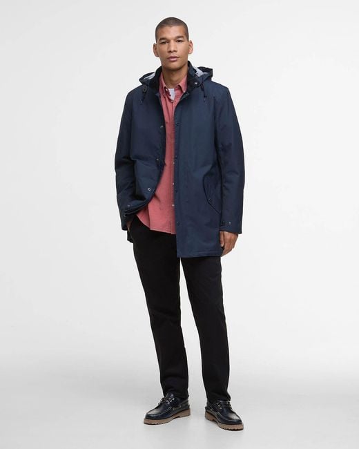 Barbour Blue Chelsea Mac Jacket for men