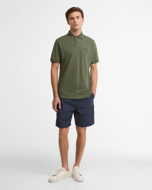 Barbour Green Essential Short Sleeve Polo for men