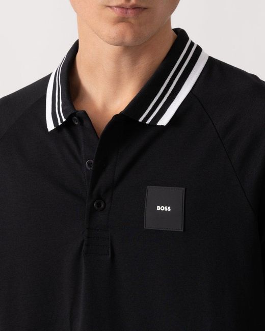 Boss Black Paddy Rib Polo Shirt for men