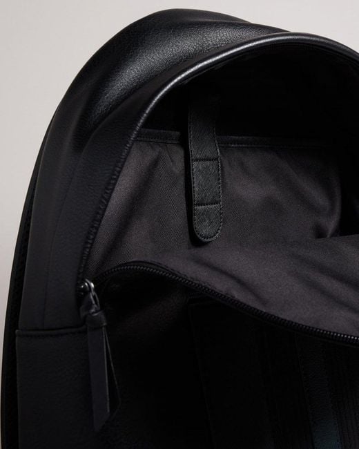 Ted Baker Black Esentle Pu Backpack for men