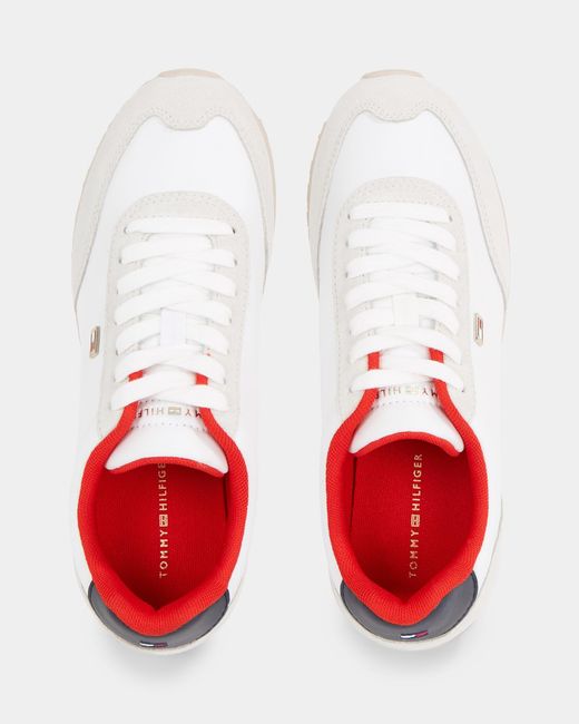Tommy Hilfiger White Flag Heritage Runner Trainers