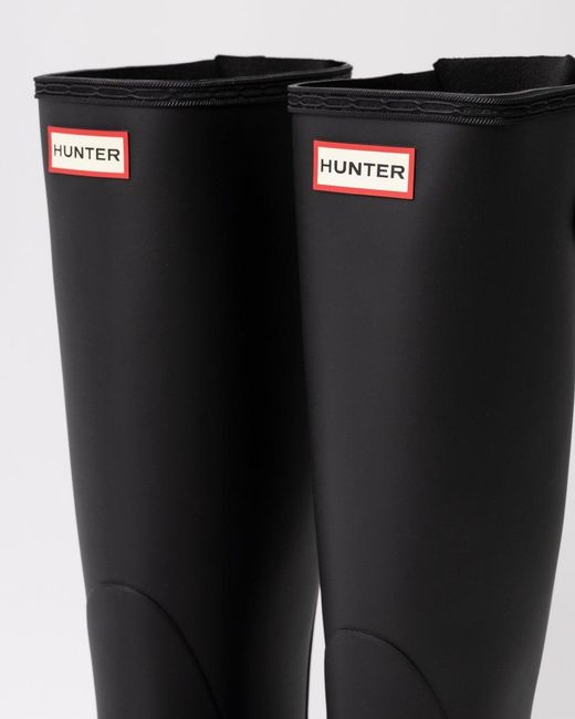 Hunter Black Original Tall Back Adjustable Wellies