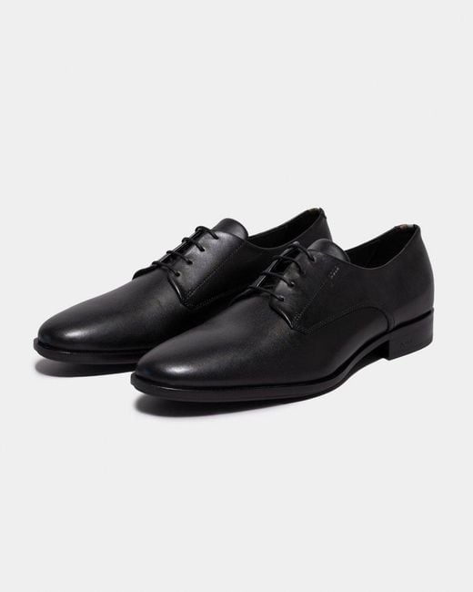 Boss Black Colby Leather Derby Shoes With Embossed Logo Nos for men