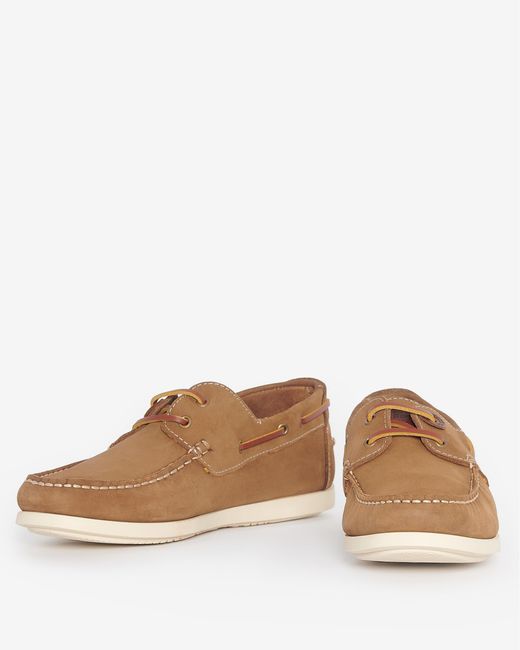 Barbour Brown Wake Boat Shoes for men