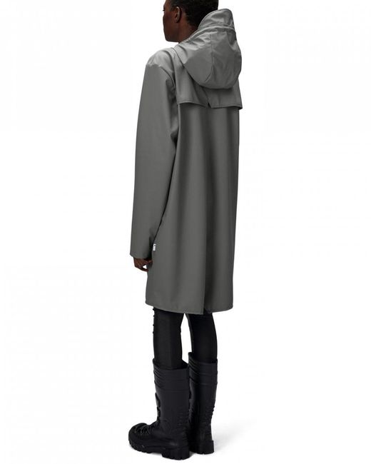 Rains Gray Long Jacket