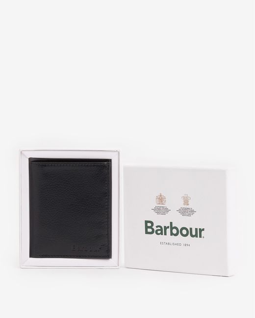 Barbour White Colwell Small Billfold Wallet for men