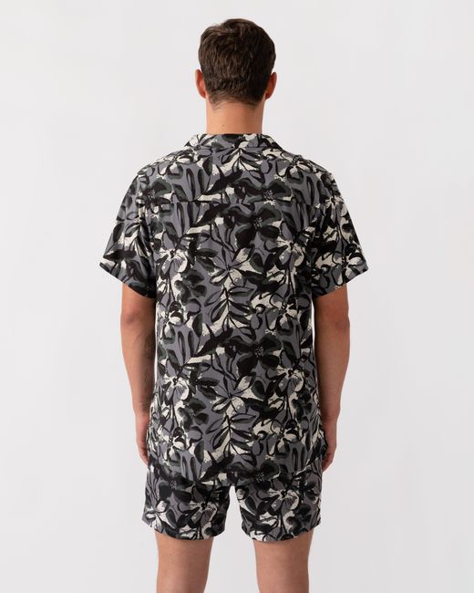 Boss Black Short Sleeve Floral Print Beach Shirt for men