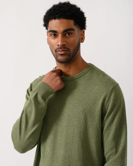 Joules Green Hillside Crew Neck Jumper for men
