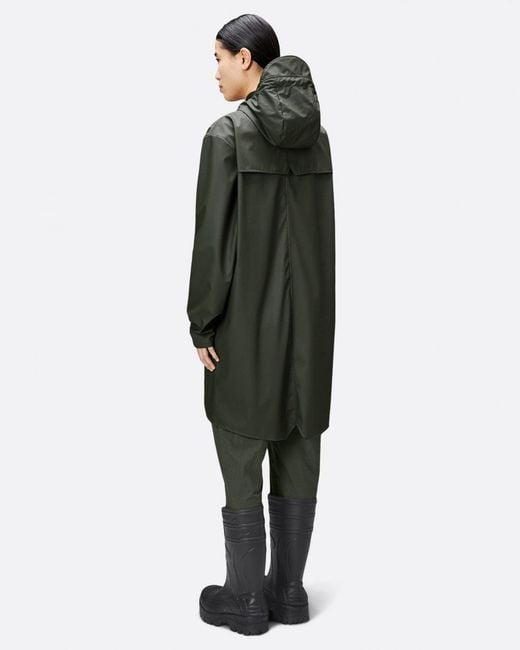 Rains Green Long Unisex Jacket