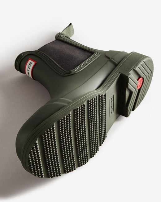 Hunter Black Commando Chelsea Boot