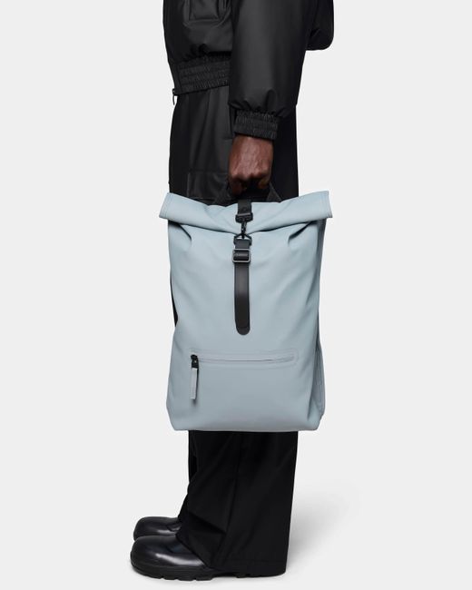 Rains Blue Rolltop Rucksack