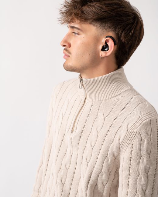 Paul Smith Natural Ps Zip Neck Sweater for men