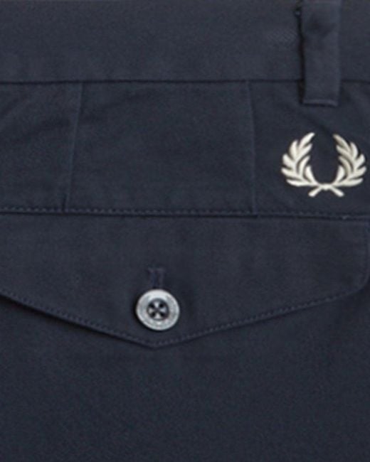 Fred Perry Blue Wide Leg Woven Shorts for men