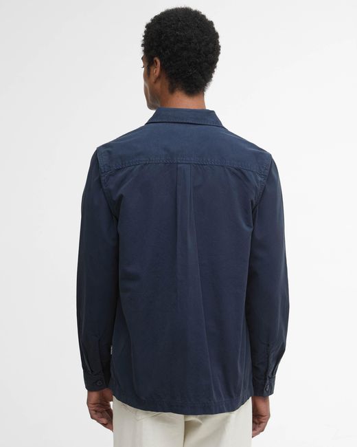 Barbour Blue Glendale Zipped Overshirt for men