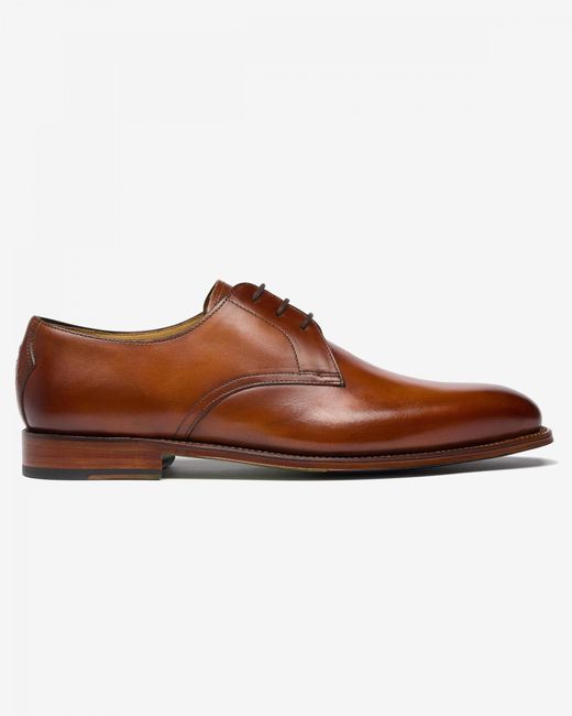 Oliver Sweeney Brown Eastington Hand Finished Calf Leather Derby Shoes for men