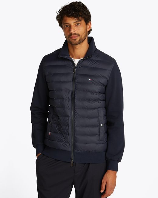 Tommy Hilfiger Blue Mixed Media Jacket for men
