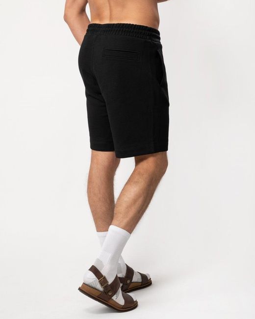 Boss Black Sewalk Cotton-Terry Shorts With Logo Badge for men