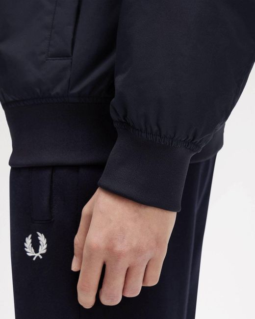 Fred Perry Blue Hooded Brentham Jacket for men