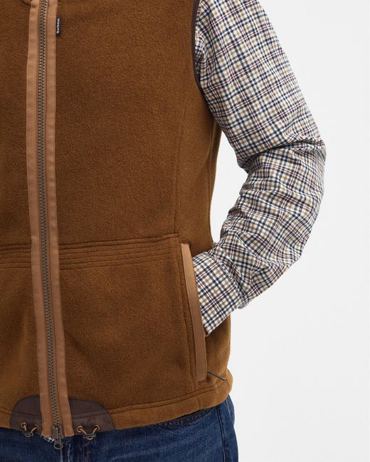 Barbour Brown Langdale Gilet Size: M for men