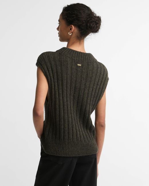 Barbour Black Anastasia Knitted Vest