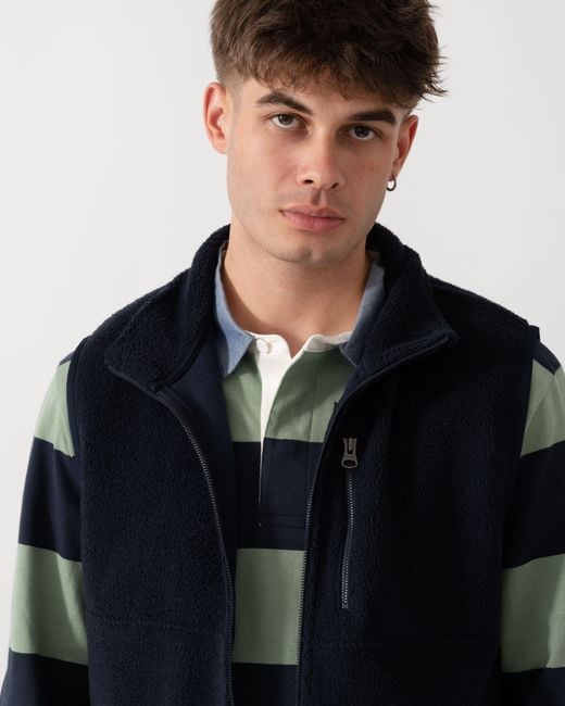 Gant Blue Fleece Gilet for men
