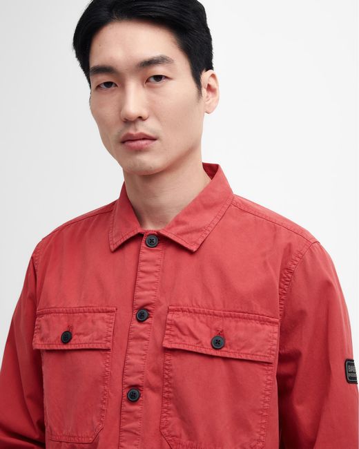 Barbour Red Adey Overshirt for men