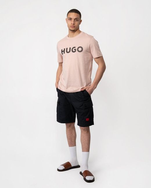 HUGO Black Garlio242 Cargo Shorts for men