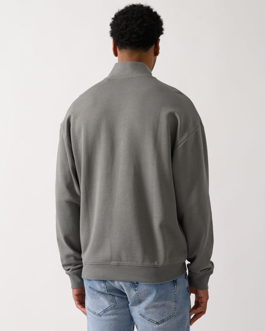 HUGO Gray Durty244 1/4 Zip Sweatshirt for men