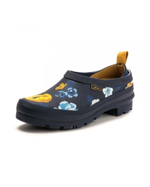 Joules Blue Pop On Womens Slip On Welly Clog S/s