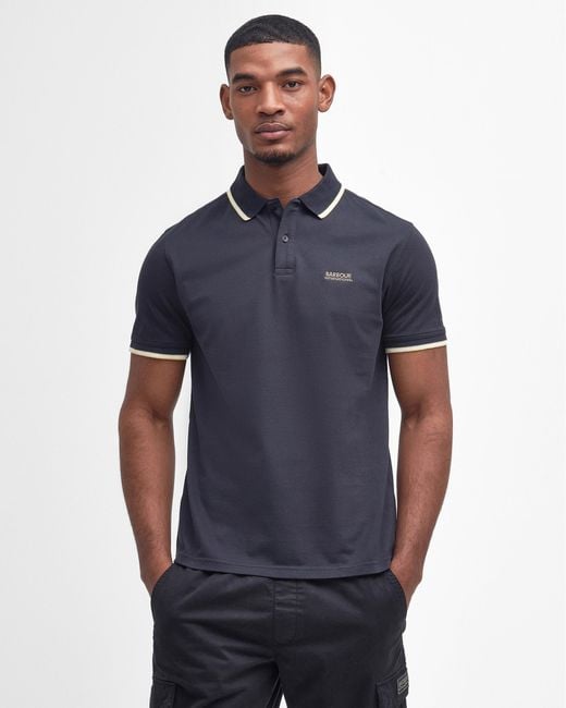 Barbour Blue Event Multi Tipped Polo for men