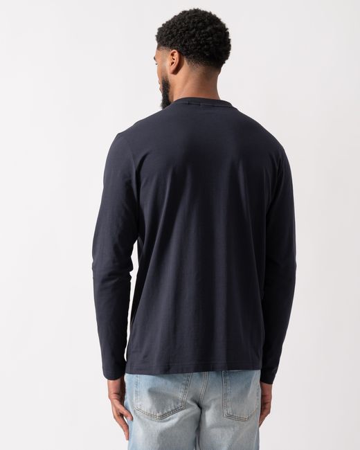 Boss Blue Tee Stretch-Cotton T-Shirt With Contrast Logo for men
